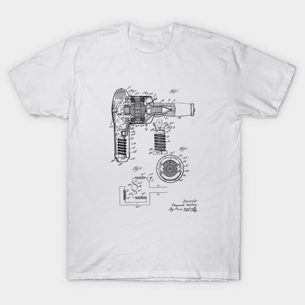 Hair dryer vintage patent drawing T-Shirt by skstring